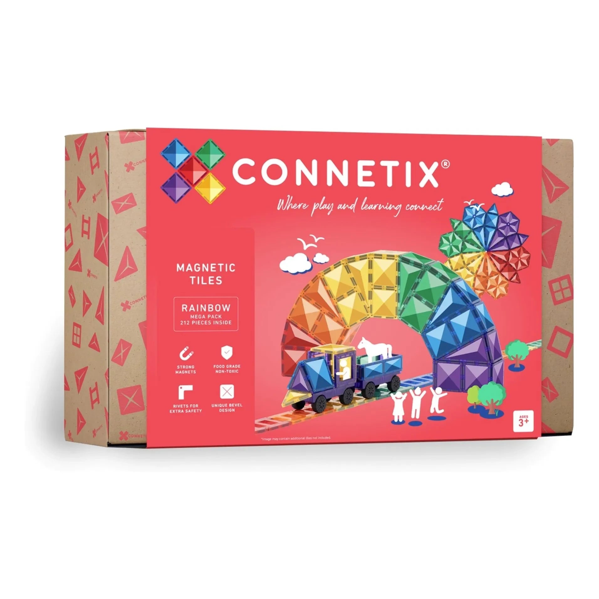Connetix - Mega pack - 212 pieces | Rainbow