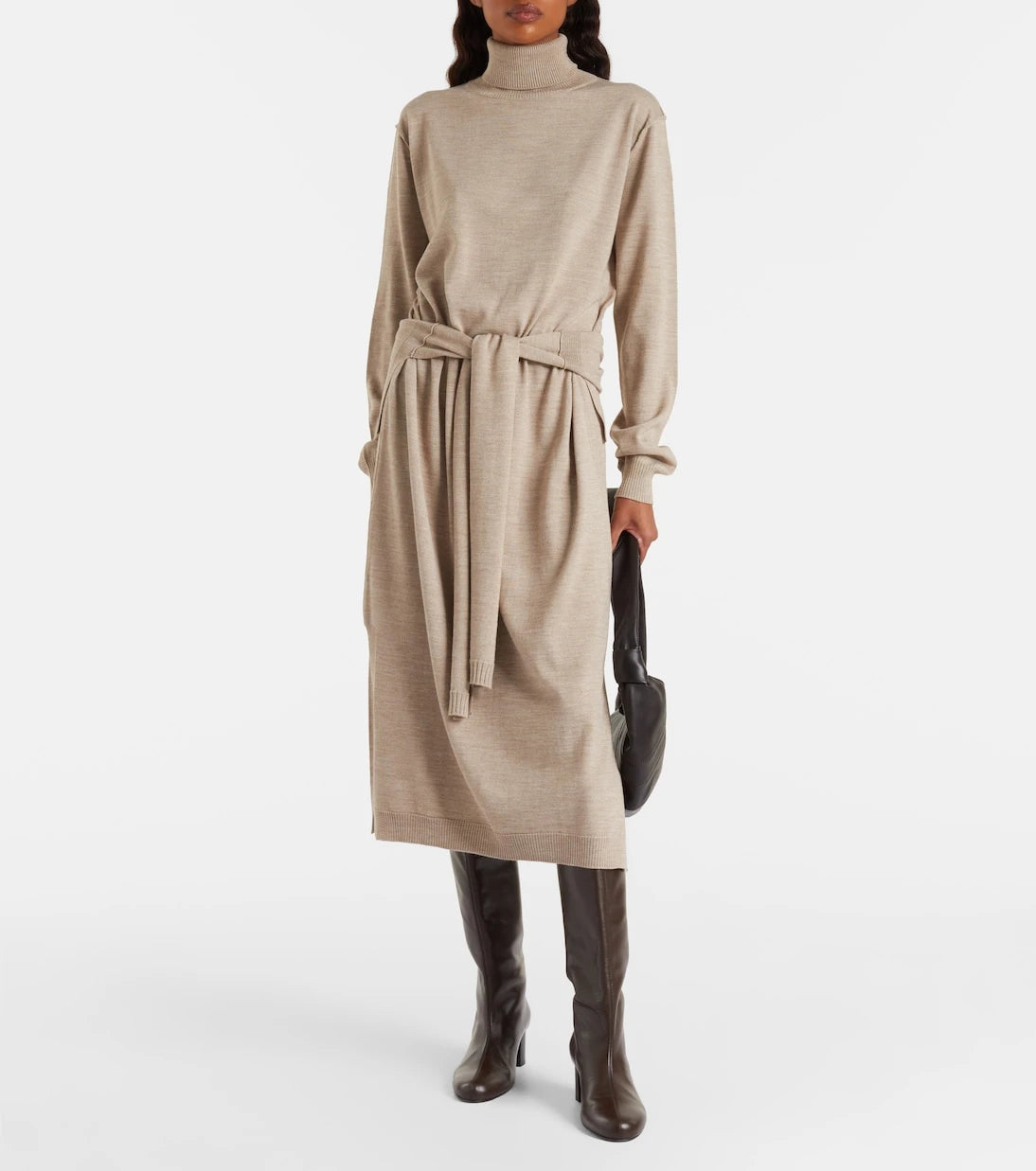 Lemaire - Trompe l'œil wool-blend midi dress