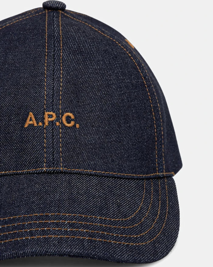 A.P.C. шапка с козирка от деним CASQUETTE THAIS