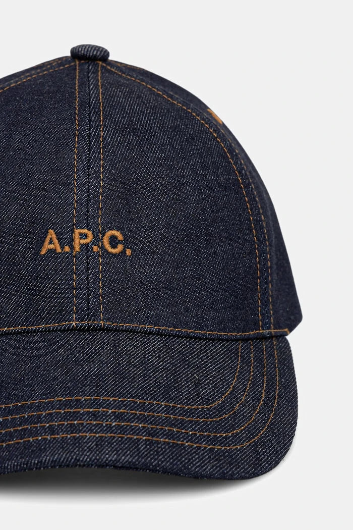 A.P.C. шапка с козирка от деним CASQUETTE THAIS