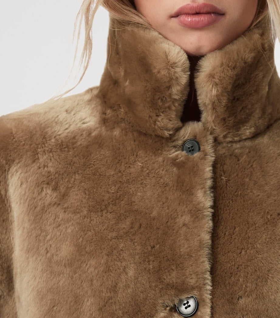 Shearling Reversible Serra Coat CONKER BROWN
