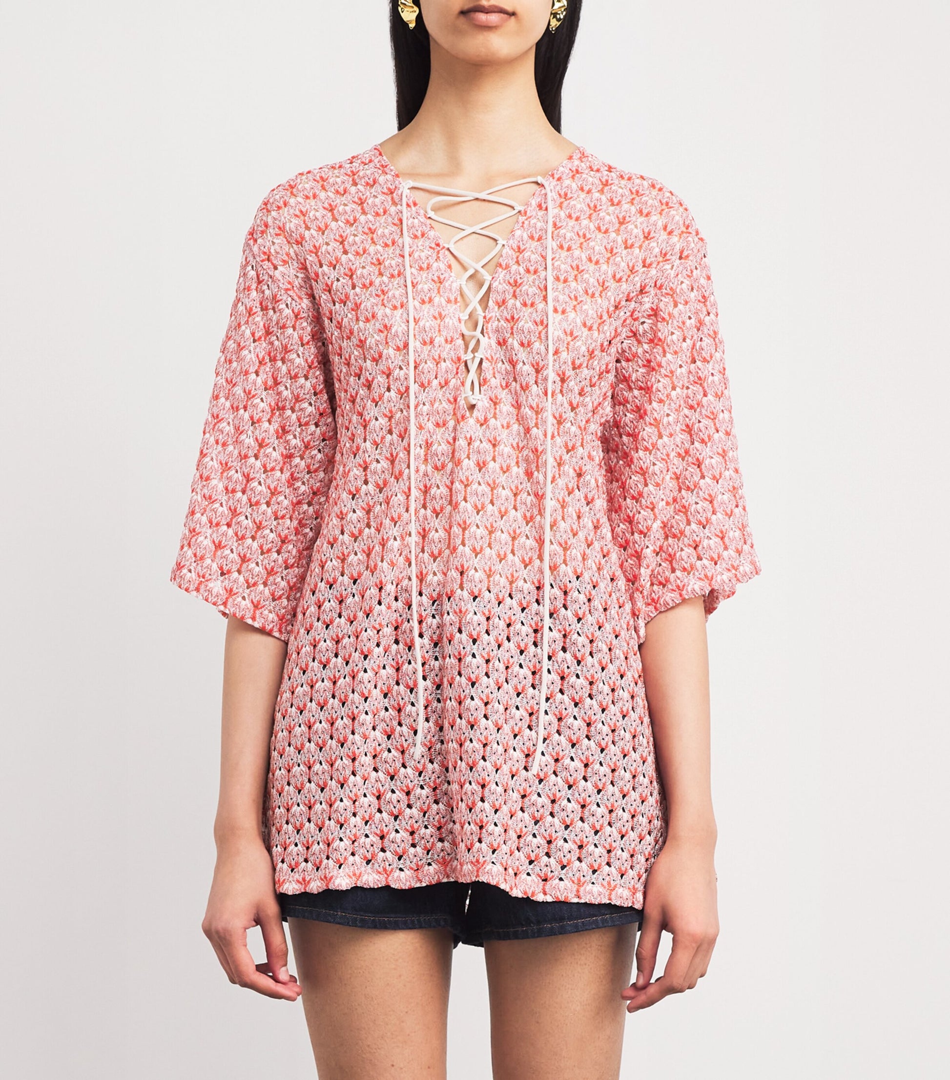 Missoni Metallic-Crochet Mini Dress