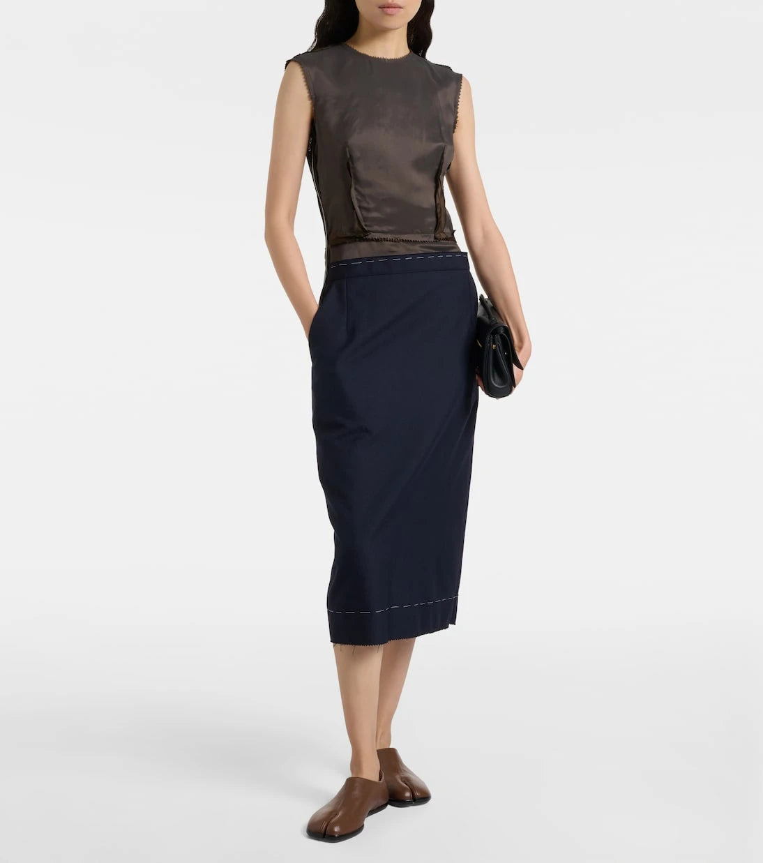 Maison Margiela - Twill midi dress