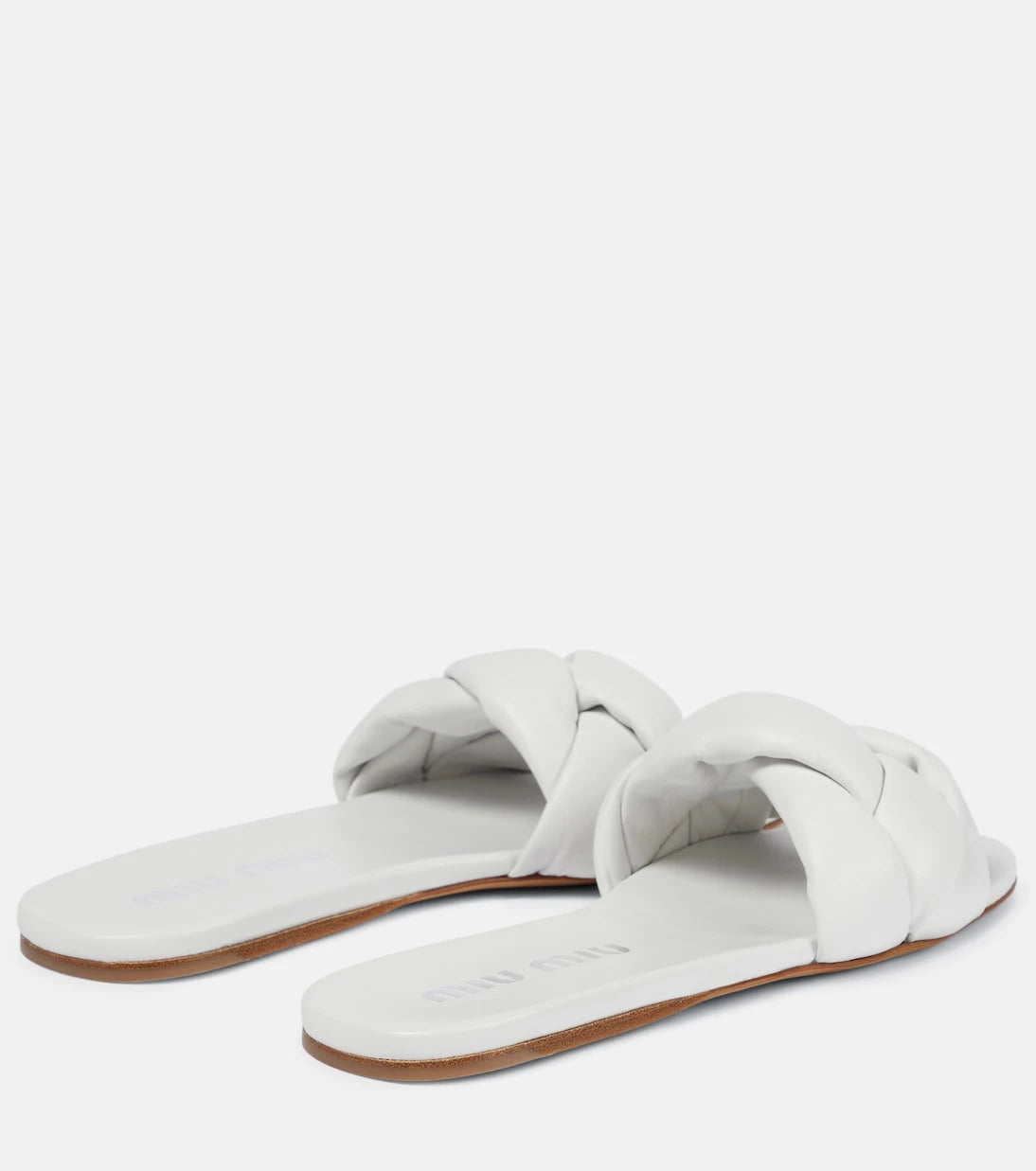 Miu Miu - Woven leather slides