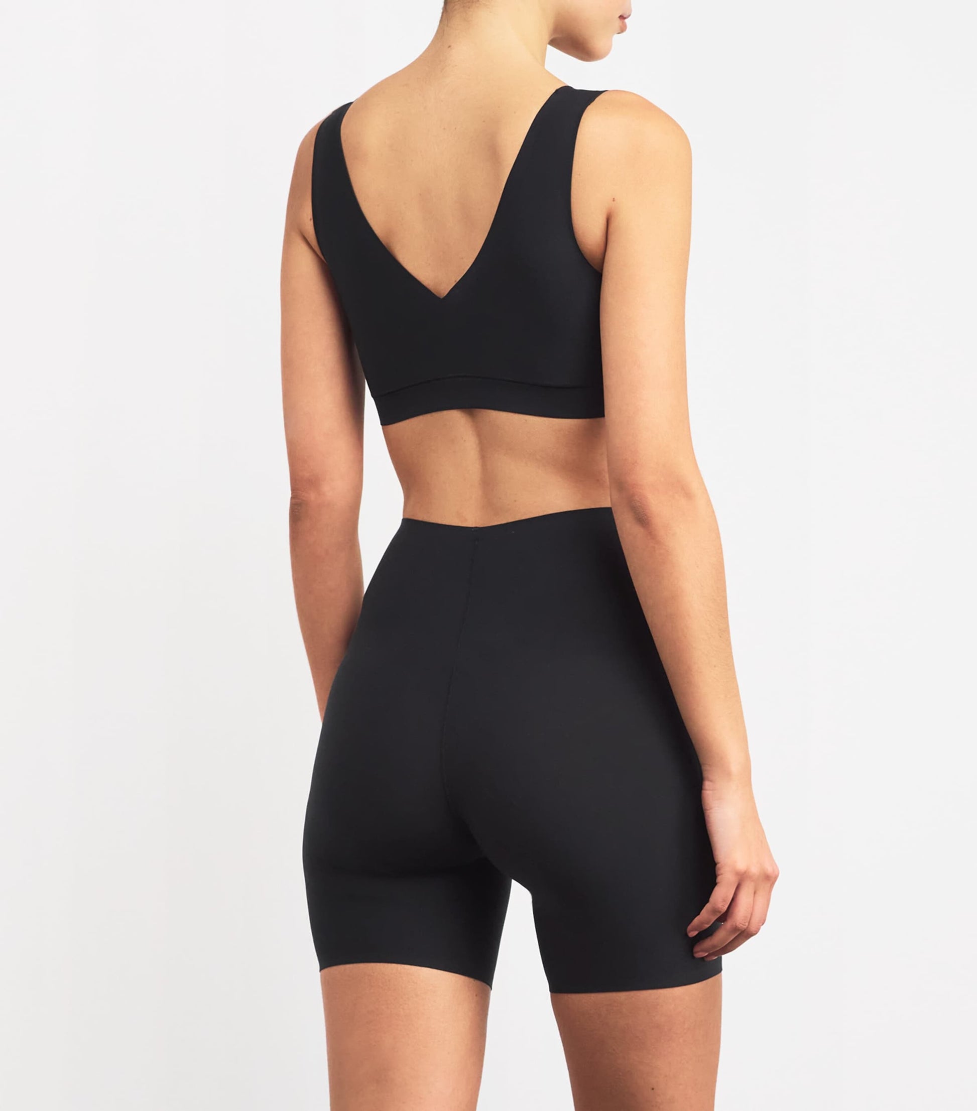 Chantelle Black SoftStretch Mid-Thigh Shorts