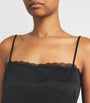 Satin Lace-Trim Barb Cami Top