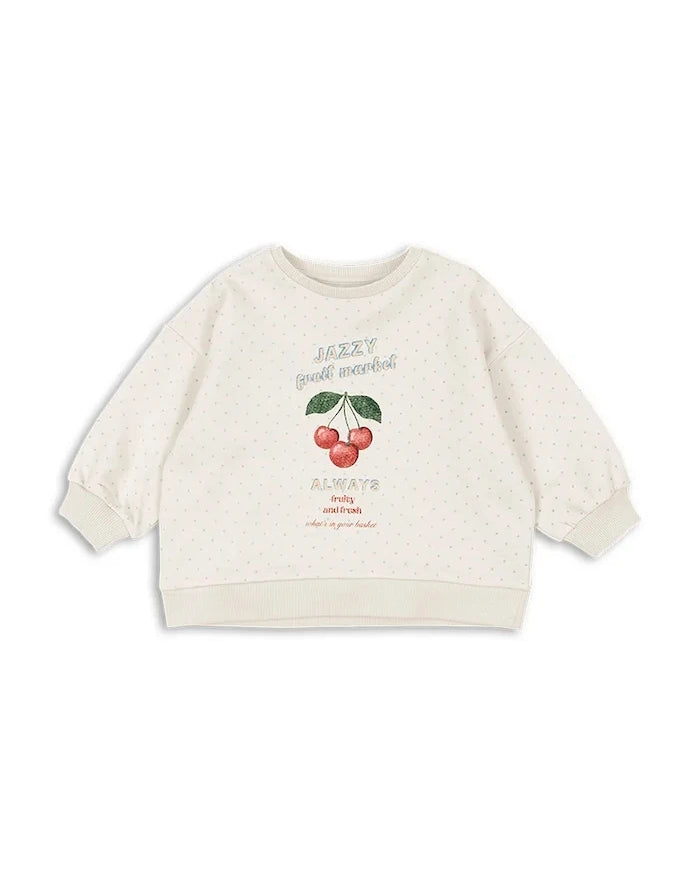 Çocuk pamuklu sweatshirt Konges Sløjd LOUPY LOU SWEAT SHIRT OCS