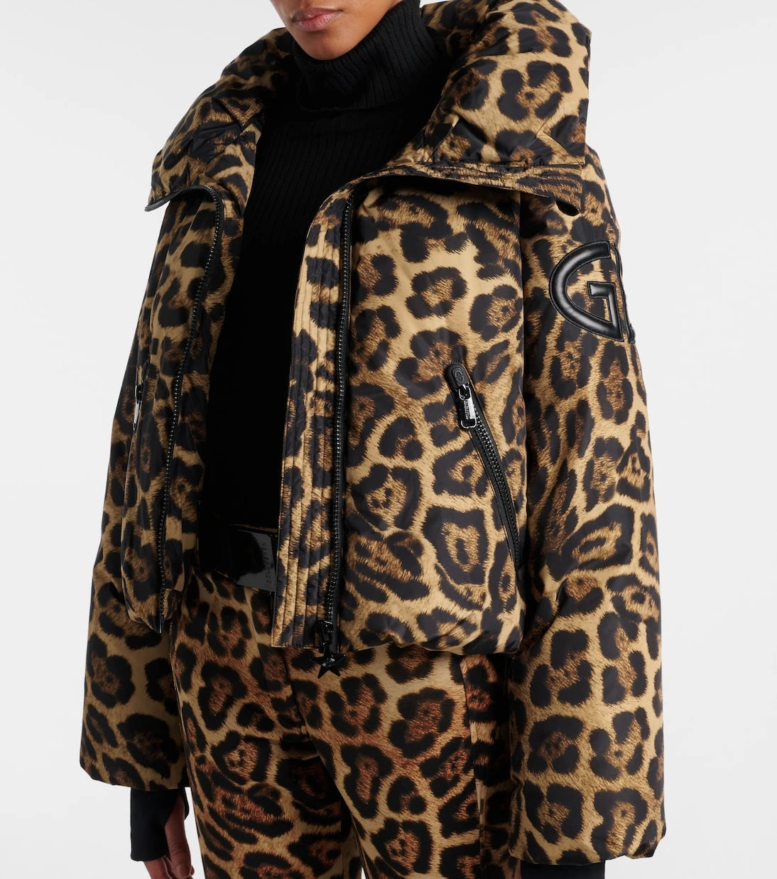 Goldbergh - Pantera leopard-print down ski jacket