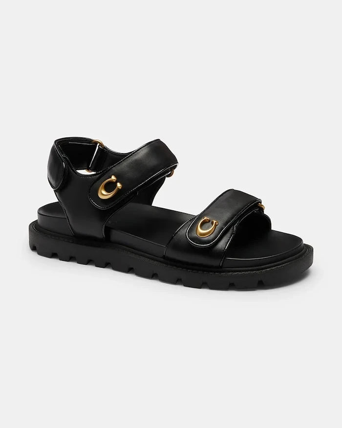 Coach сандали дамски от кожа Brynn Leather Sandal