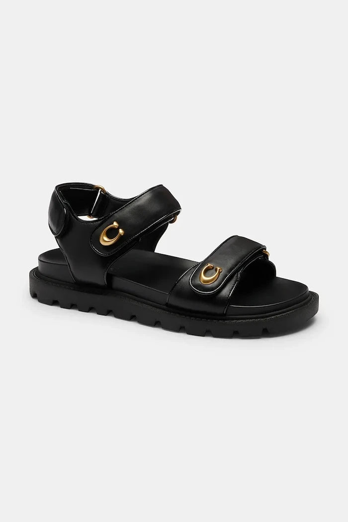 Coach сандали дамски от кожа Brynn Leather Sandal