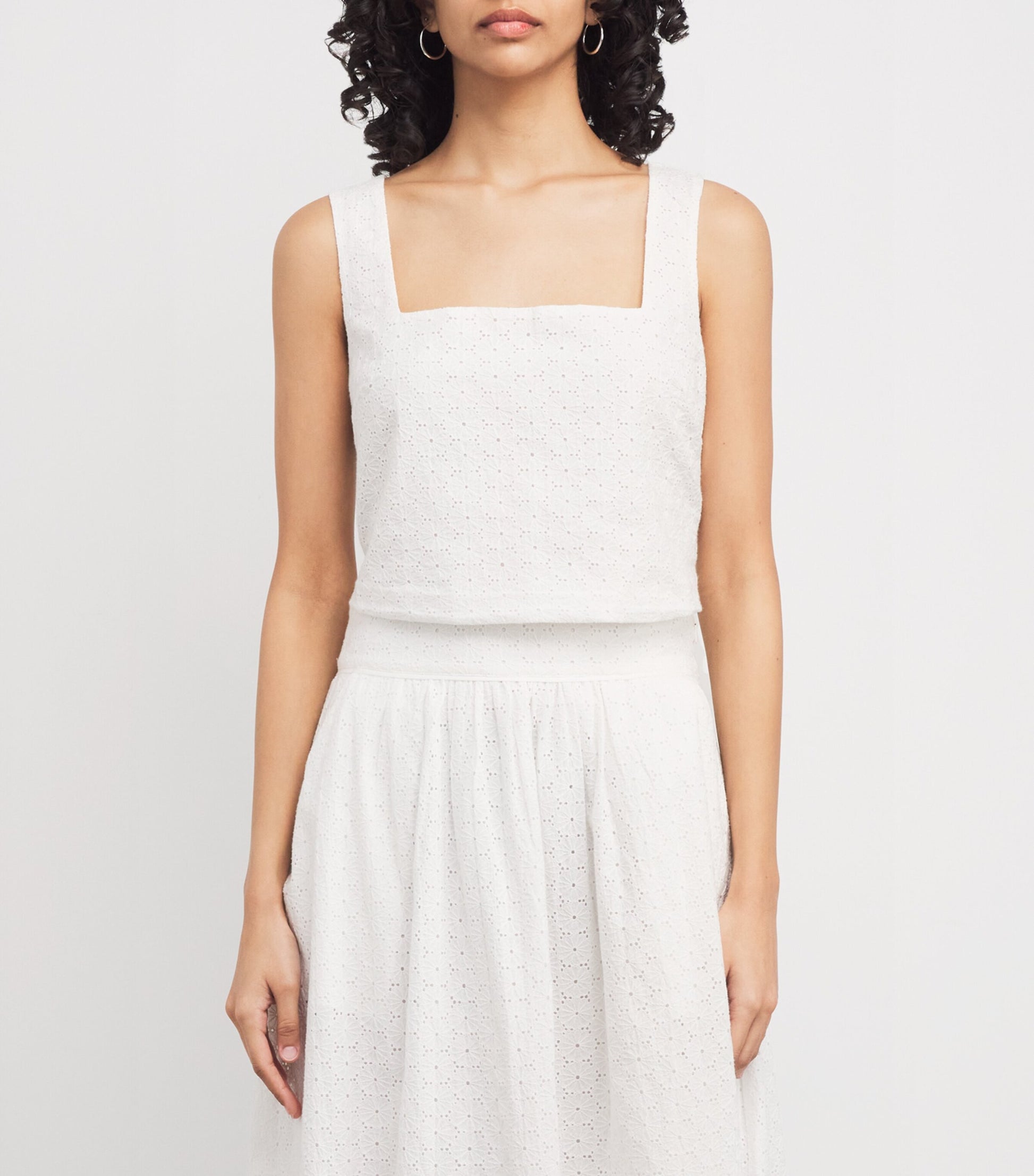 Cotton Aelita Crop Top WHITE