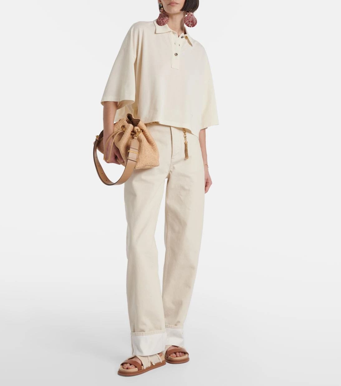 Jimmy Choo - Joa embroidered canvas and leather sandals