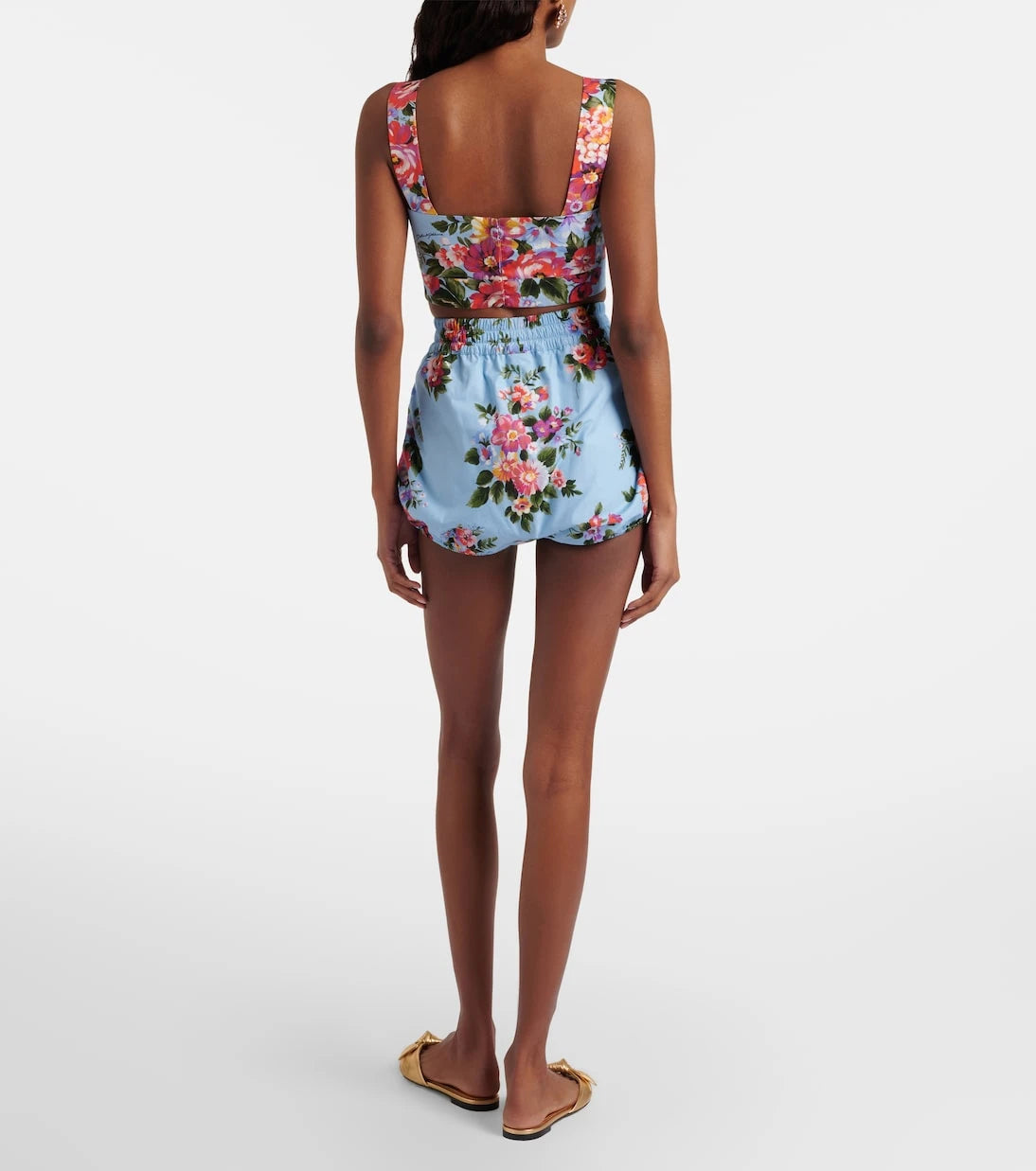 Dolce&Gabbana - Floral cotton poplin shorts