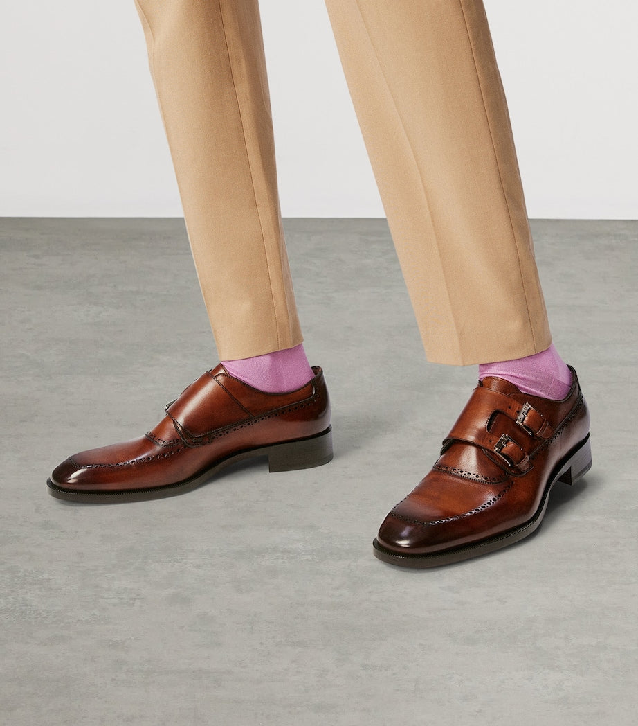 Sartok Leather Monk Shoes