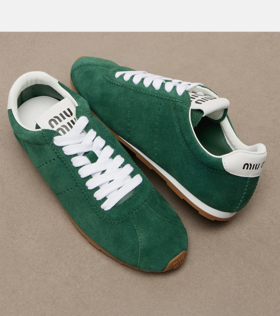 Miu Miu - Plume suede sneakers