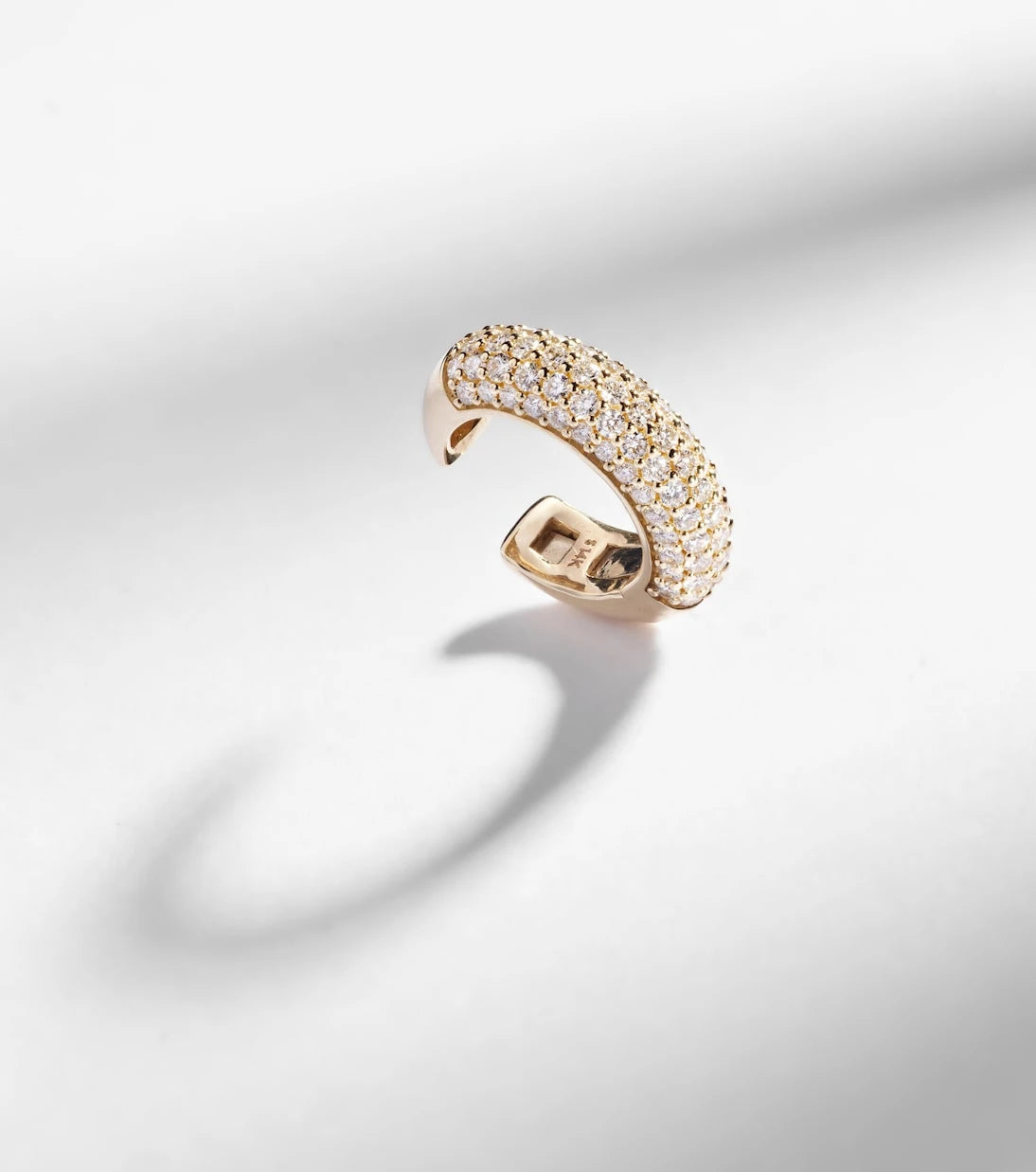 Stone and Strand - 14kt gold ear cuff with diamonds