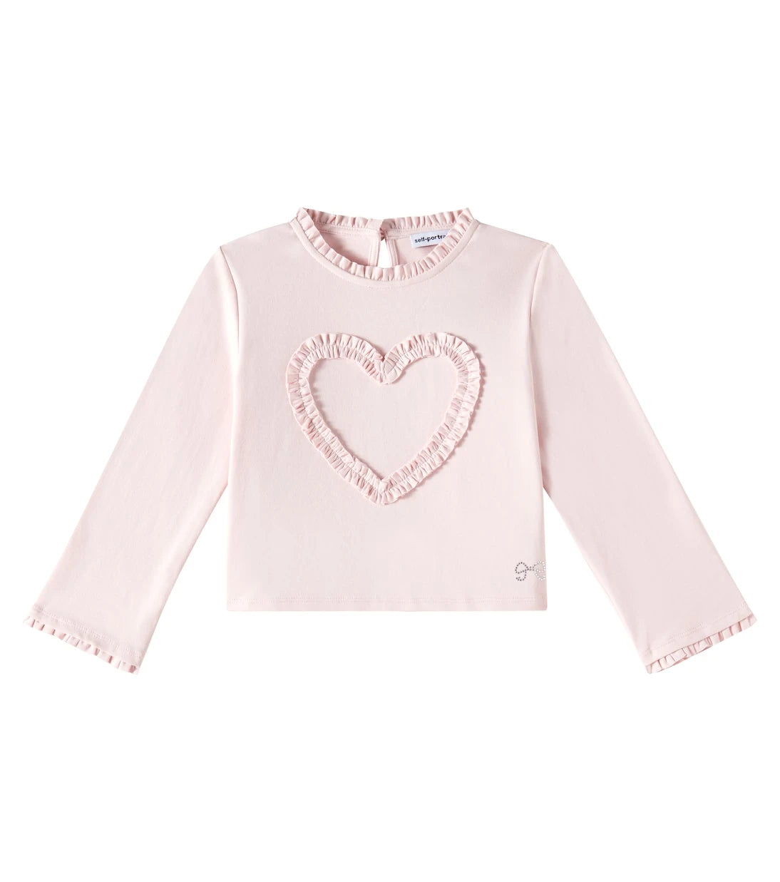 Self-Portrait Kids - Ruffled cotton jersey top