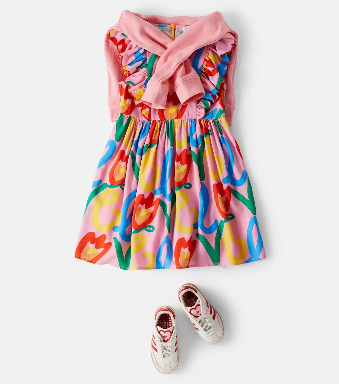 Stella McCartney Kids - Printed ruffled dress