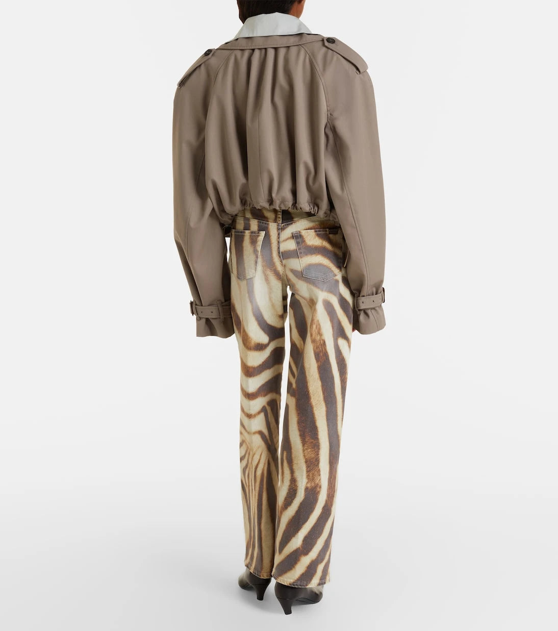 7 For All Mankind - Stovepipe zebra-print straight jeans