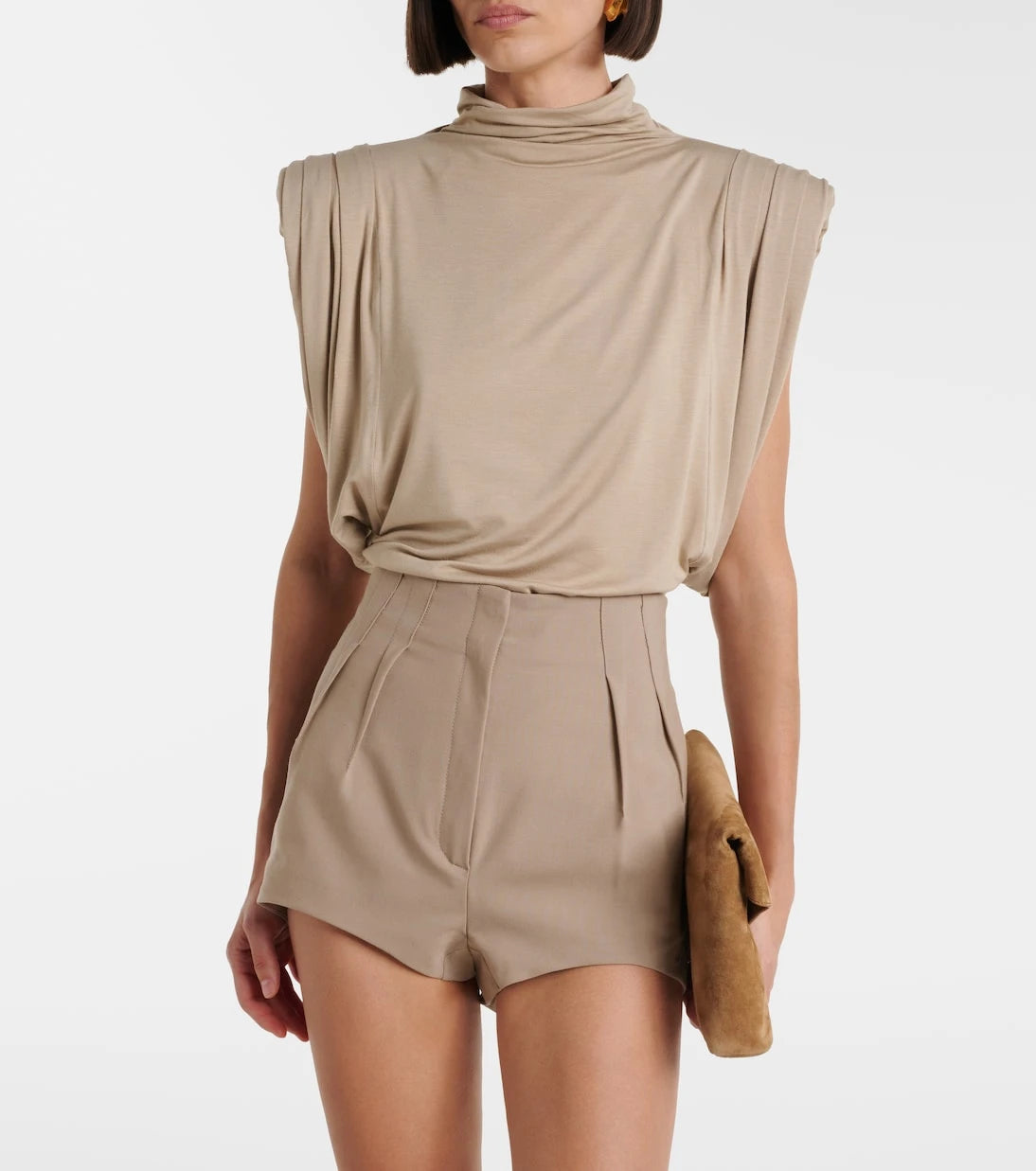 Mugler - Pleated shorts