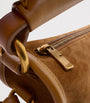 Burberry Beige Suede B Clip Shoulder Bag