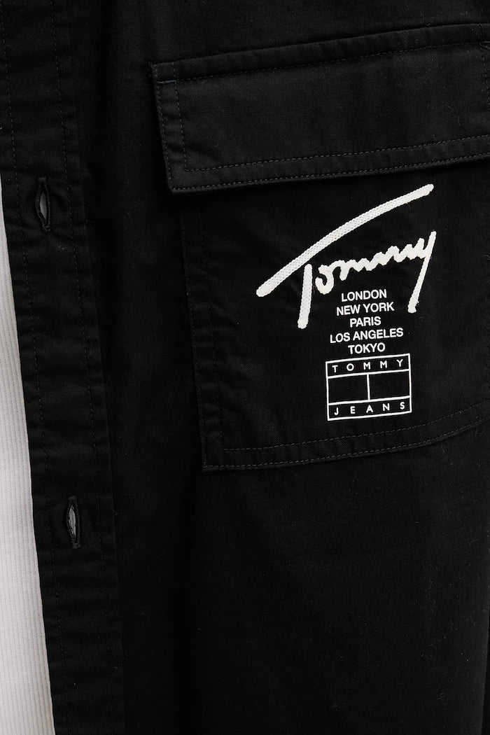 Tommy Jeans риза мъжка от памук