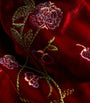 Red Embroidered Velvet Robe