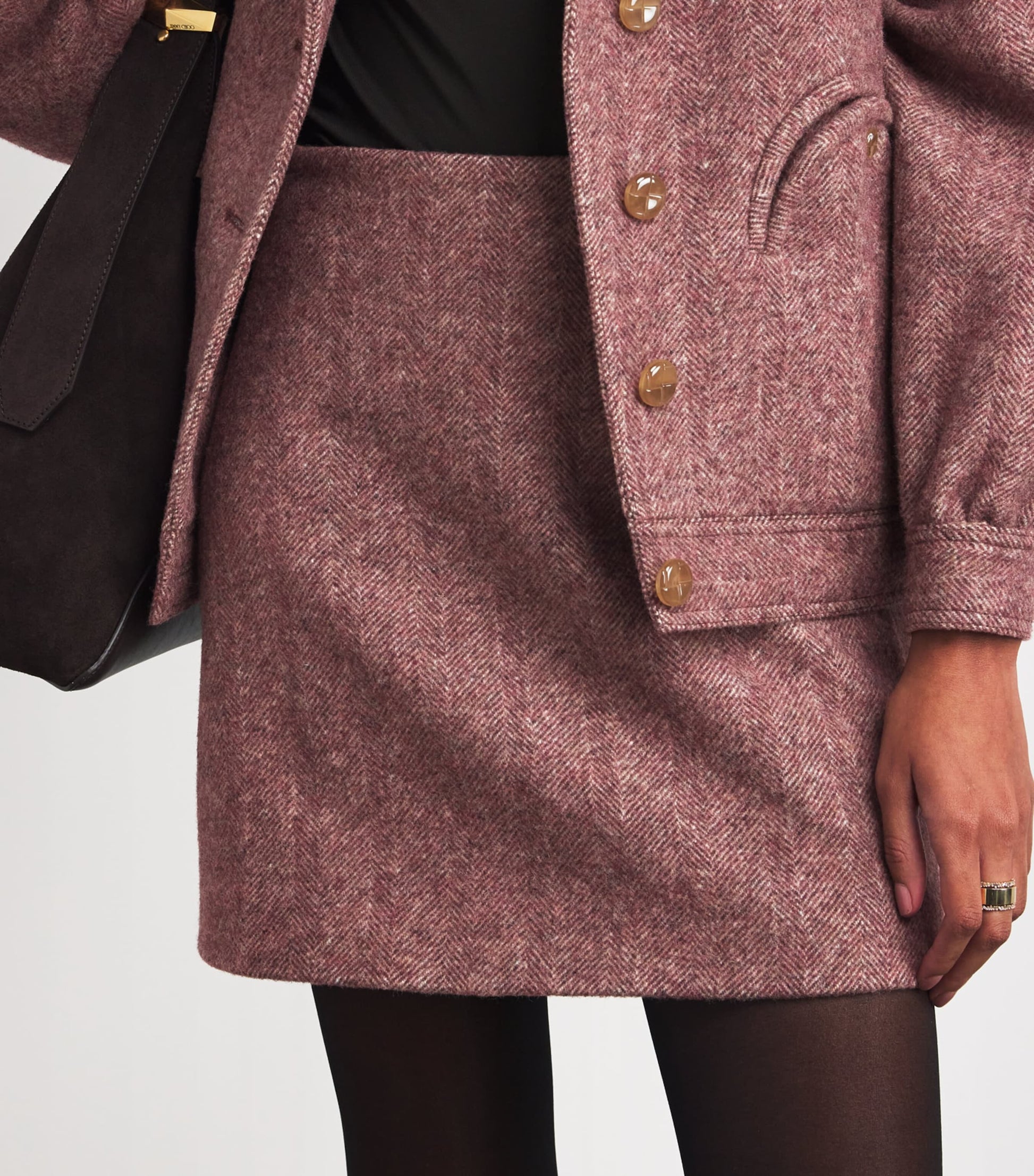 Pink Virgin Wool Coci Mini Skirt