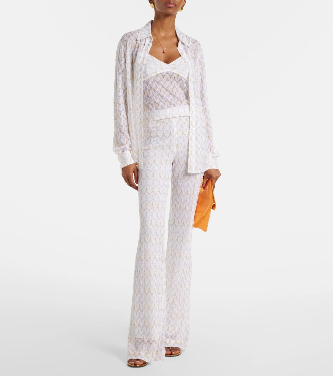 Missoni - Lamé flared pants