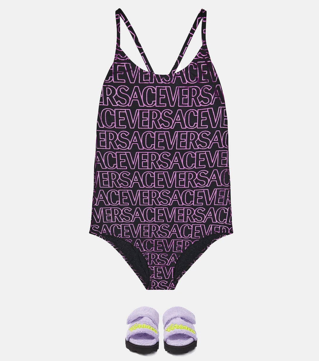 Versace Kids - Appliqué toweling sandals