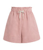 Neutral Linen Drawstring Shorts