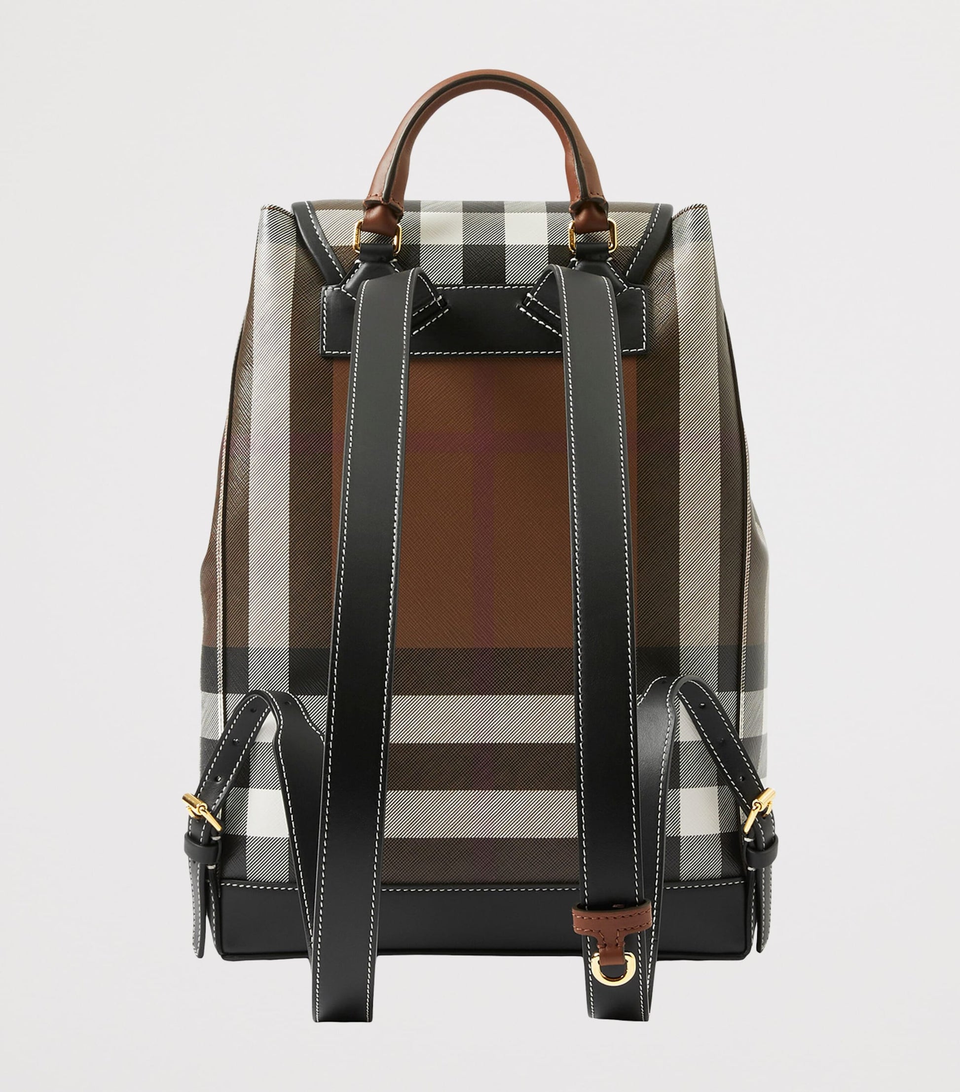 Brown Check Backpack