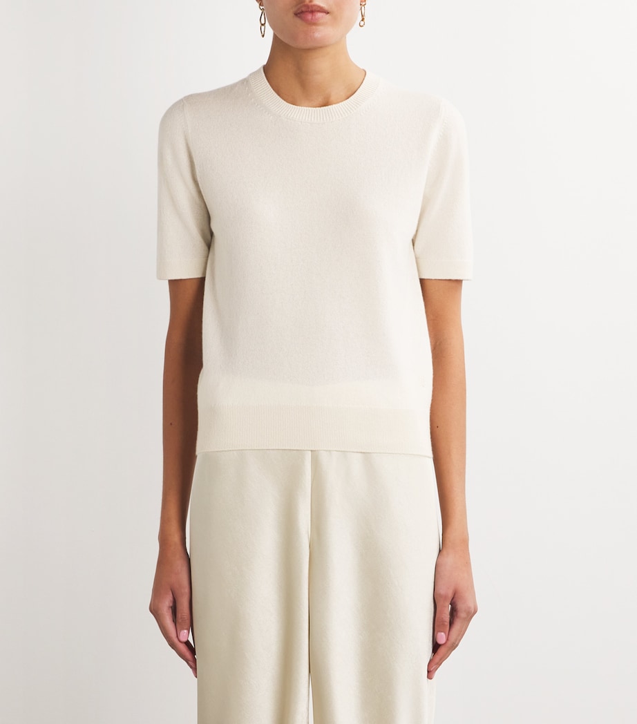 Ivory Cashmere T-Shirt Sweater