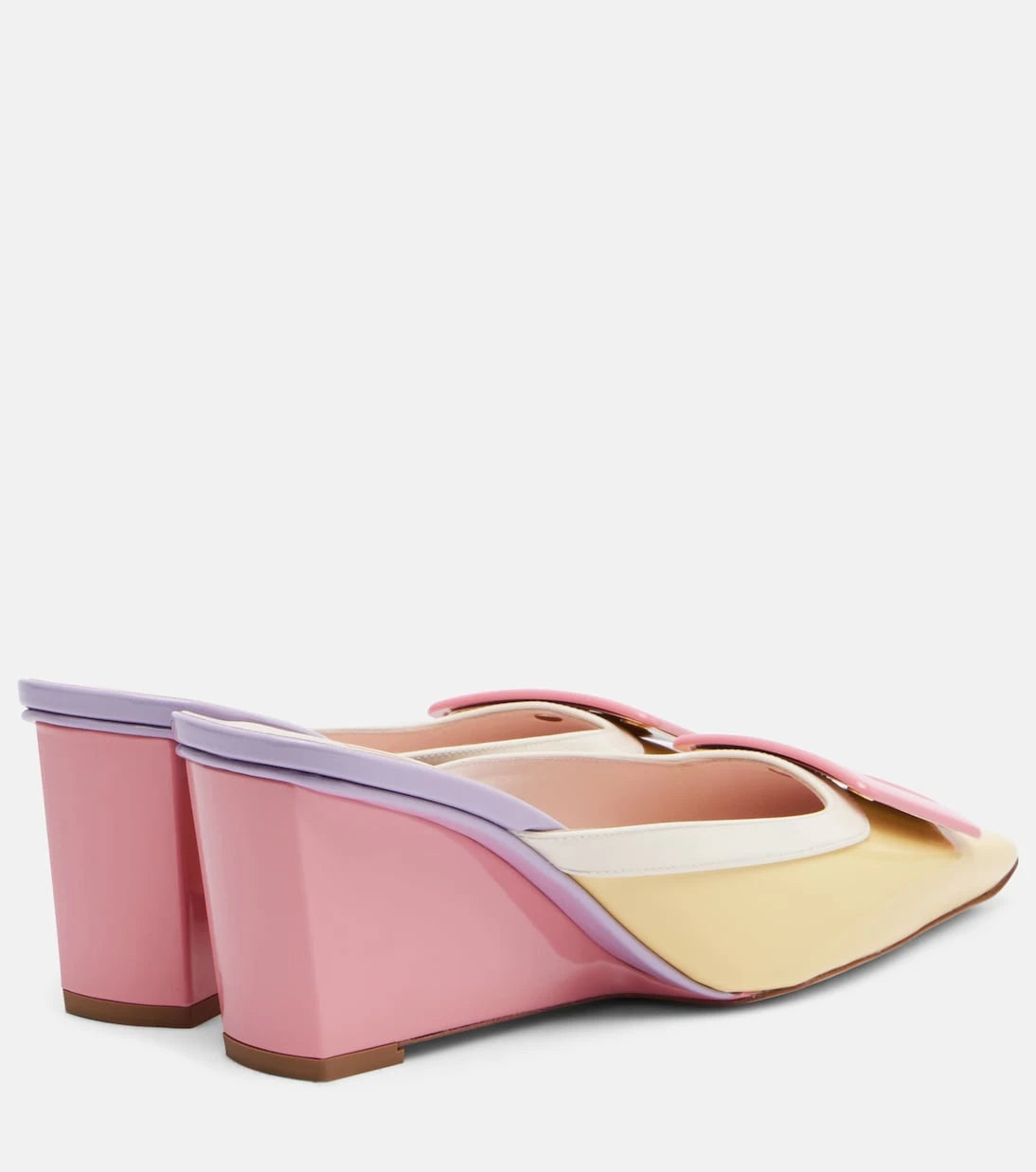 Roger Vivier - حذاء "بيل فيفييه 60" بكعب ويدج من الجلد اللامع