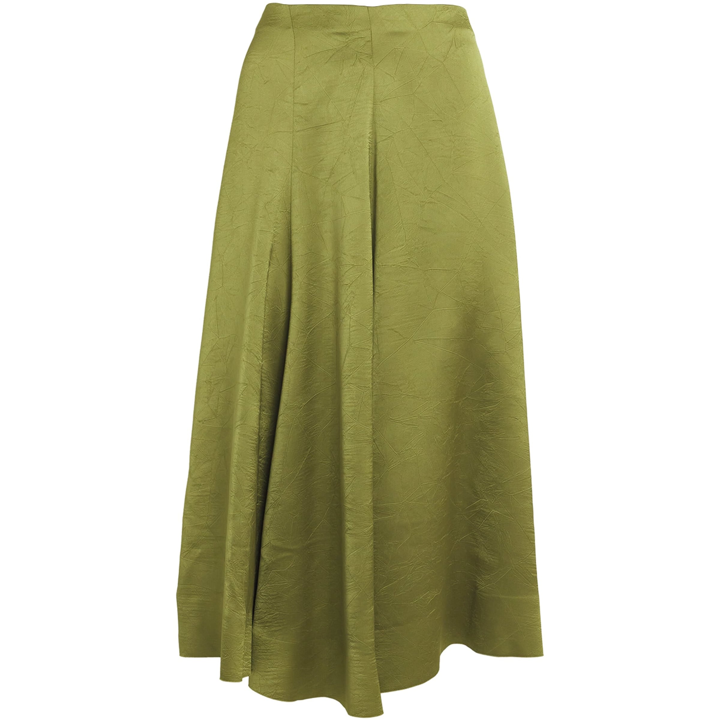 Vince Green Satin Midi Skirt