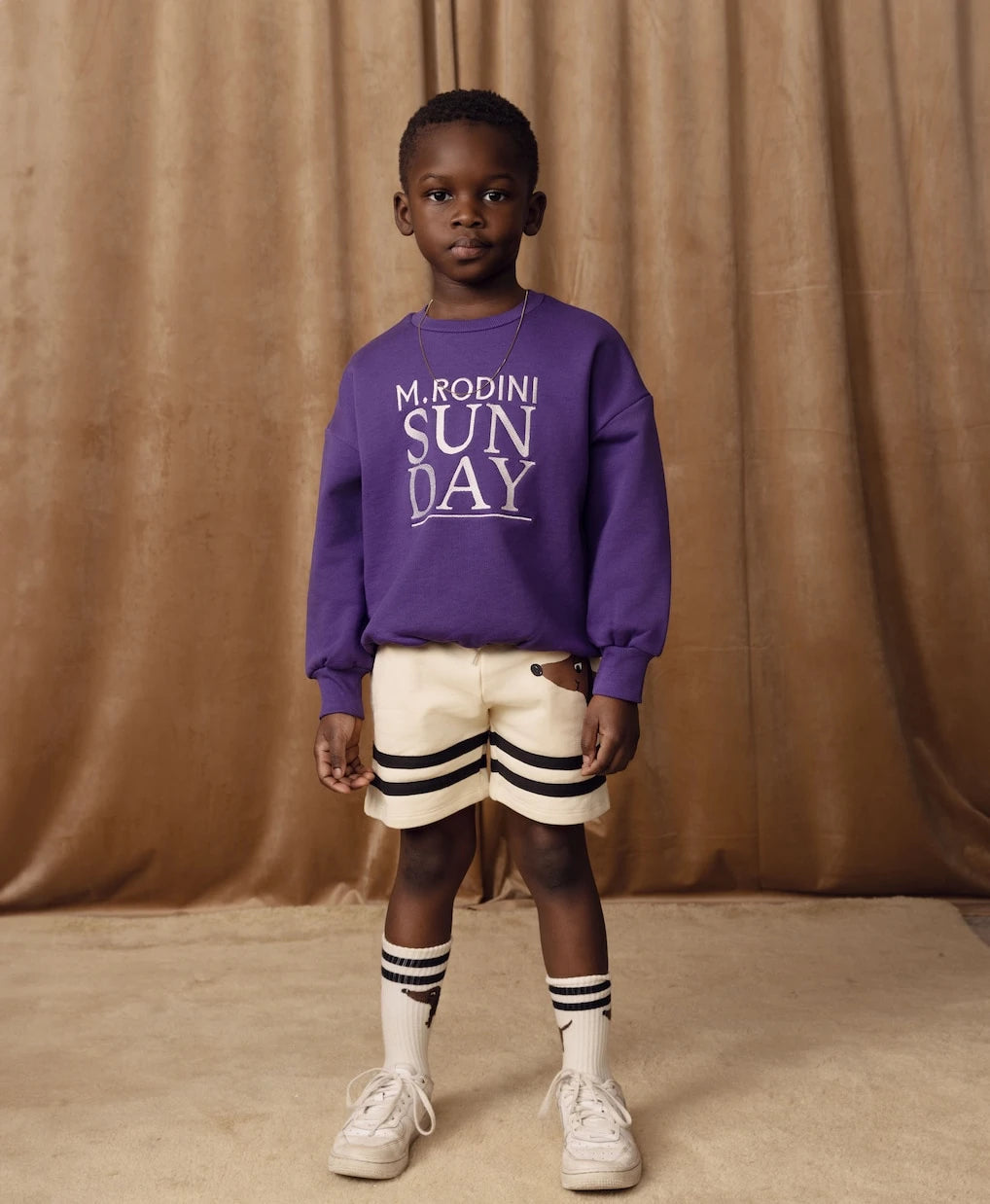 Mini Rodini - Sunday embroidered cotton sweatshirt