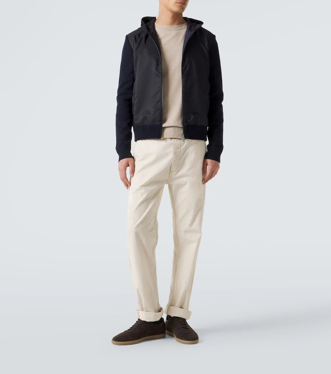 Moncler - Tricot hooded cotton-blend jacket