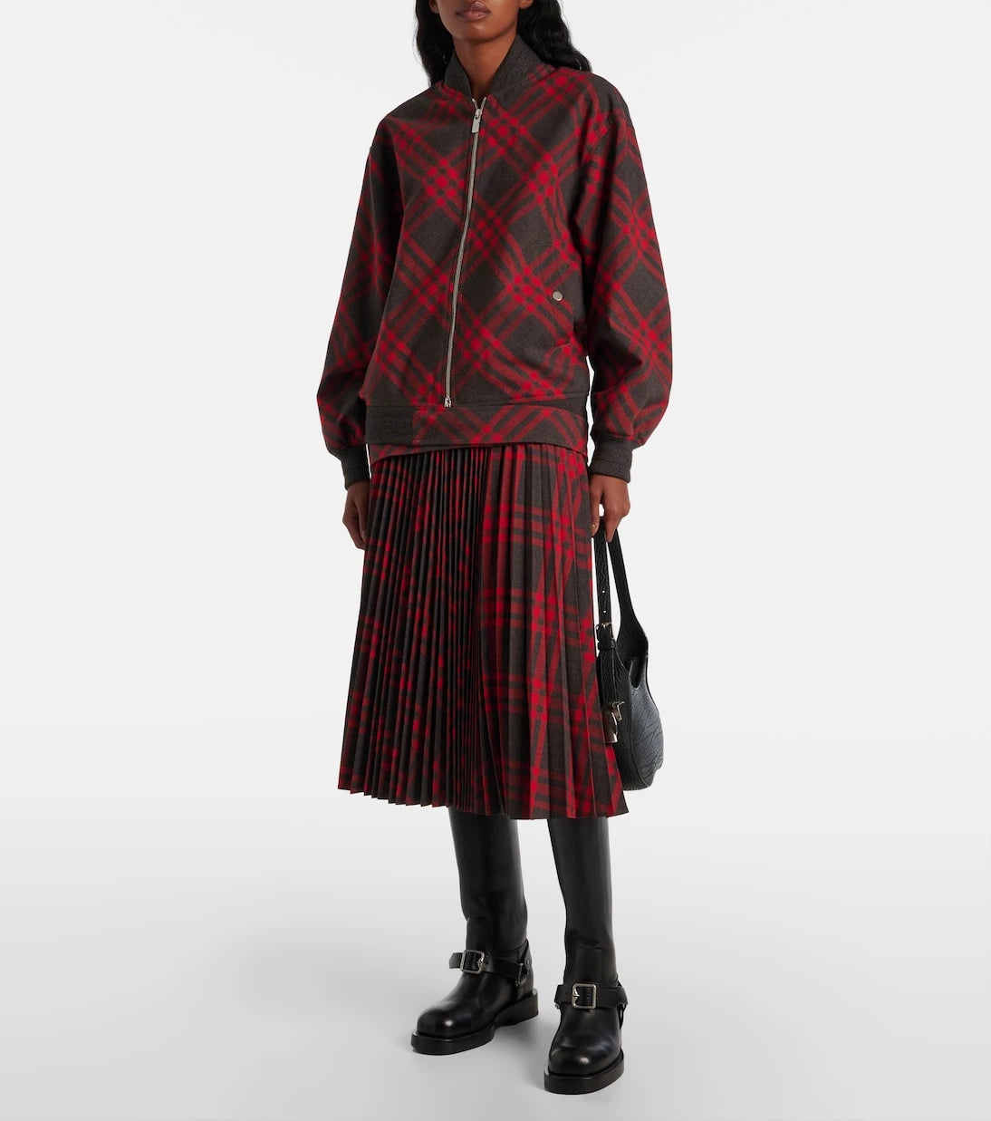 Burberry - Burberry Check bomber jacket