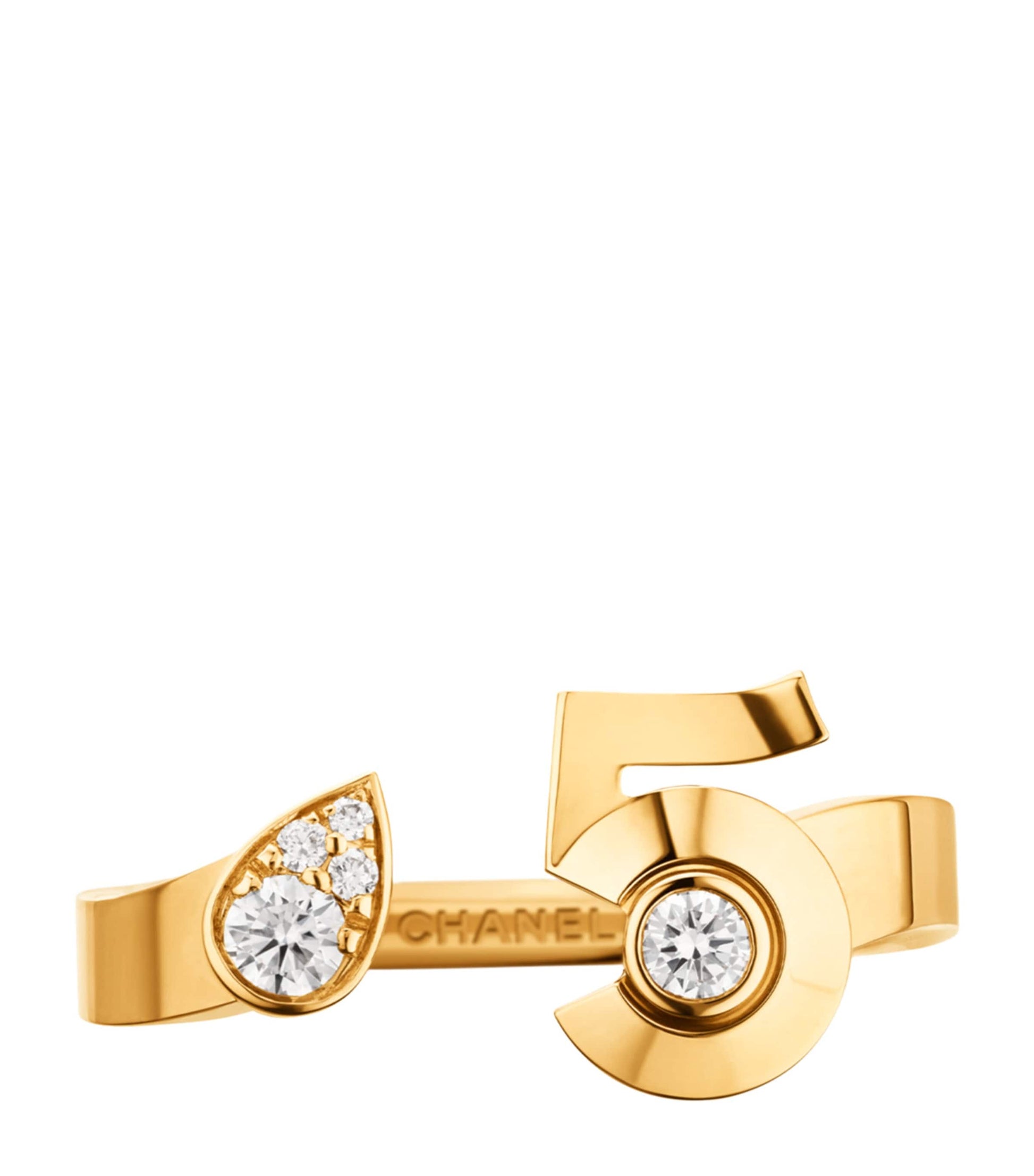CHANEL Yellow Gold and Diamond Extrait de N°5 Ring
