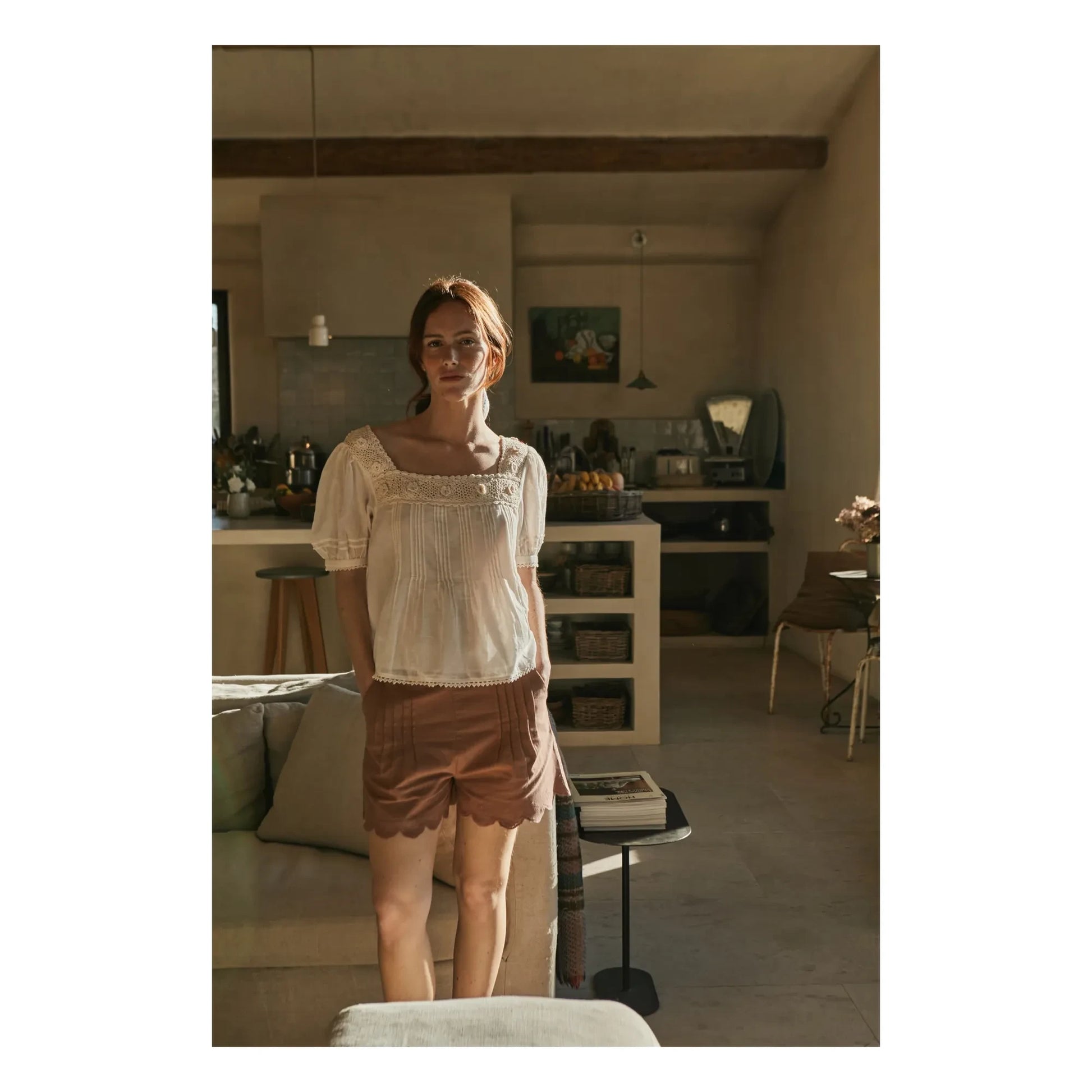 Emile et Ida - Flower Blouse Cotton Crochet | Cream