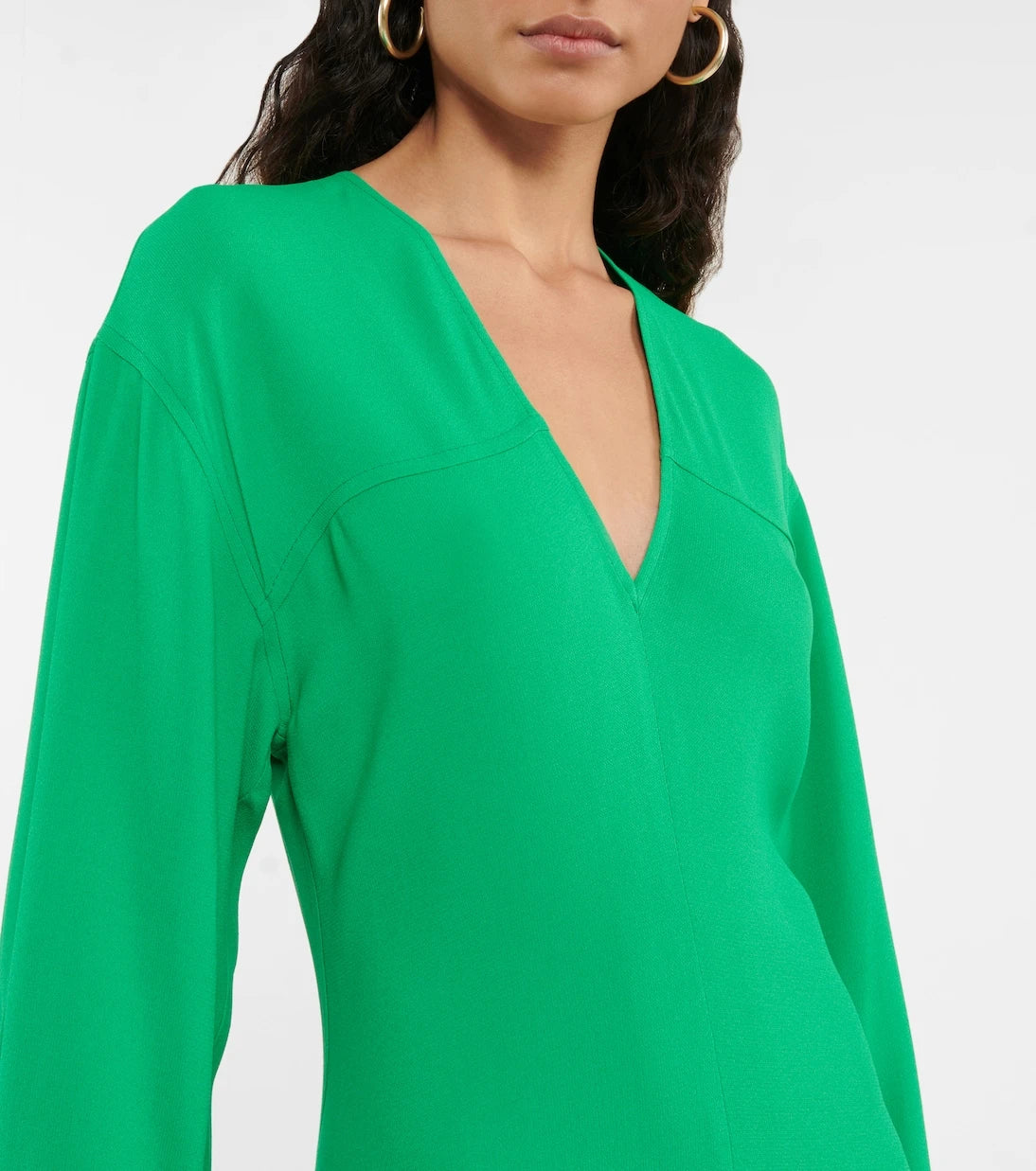 Victoria Beckham - V-neck crêpe midi dress