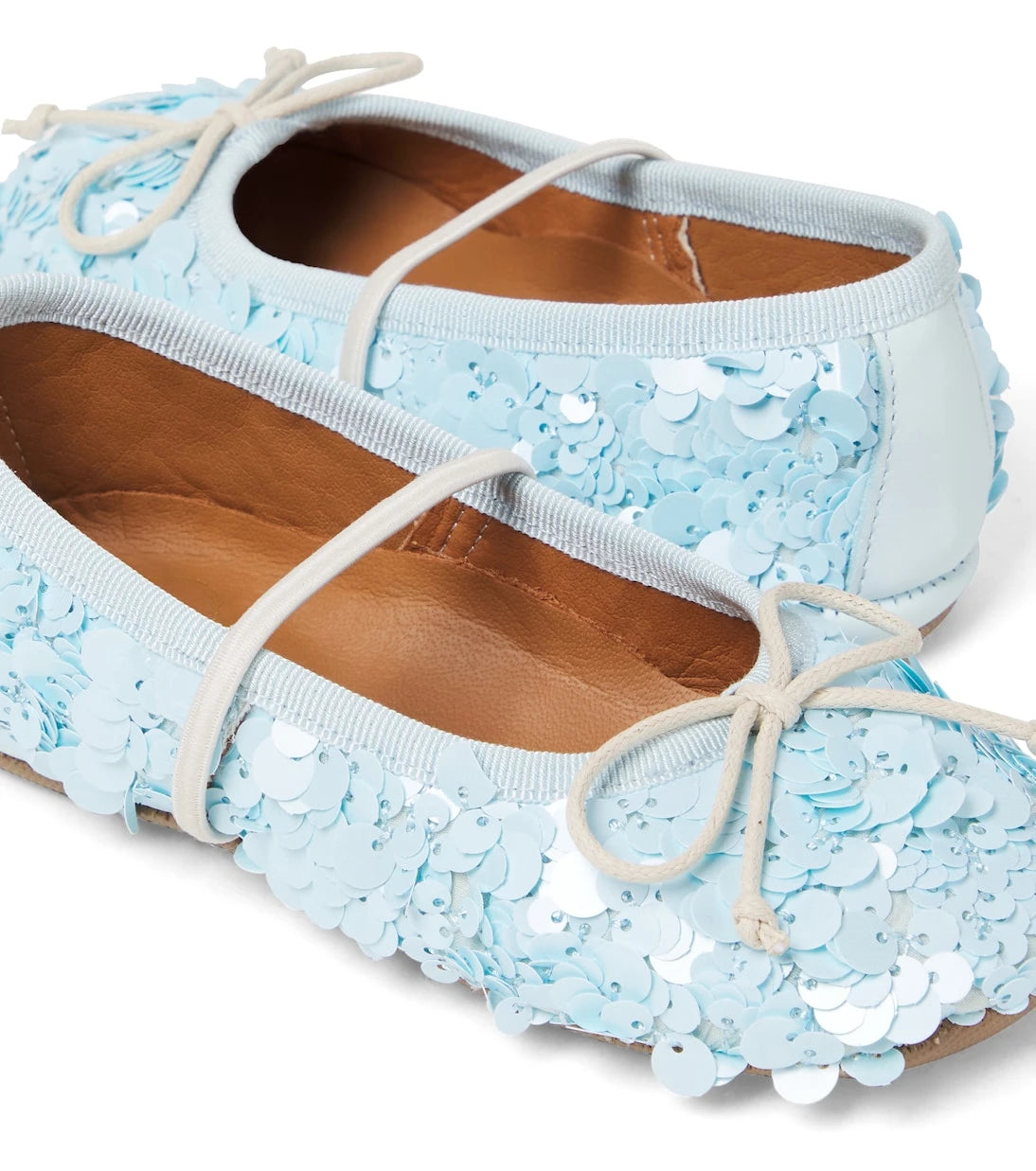 PèPè - Bow-detail sequined ballet flats