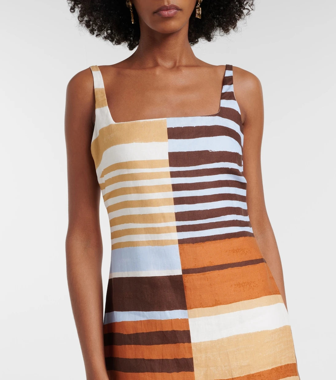 Cala de la Cruz - Siela striped linen minidress
