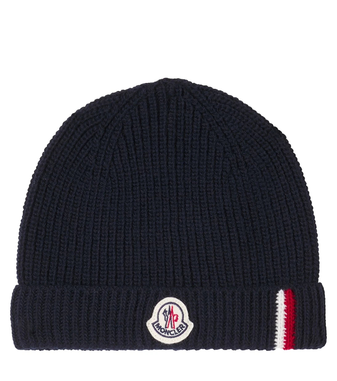 Moncler Enfant - قبعة صغيرة للأطفال من صوف الميرينو المضلع