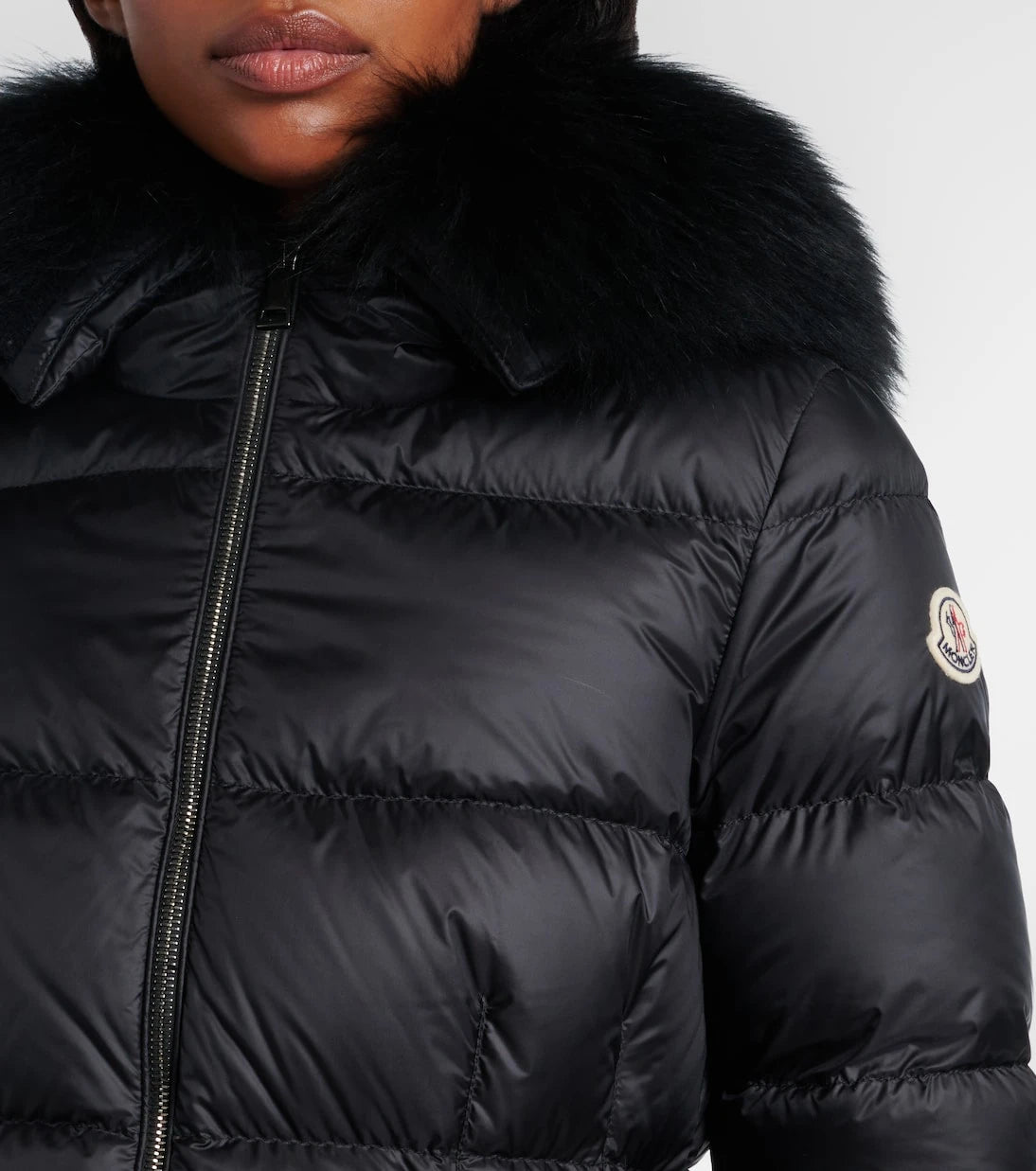 Moncler - Boed shearling-trimmed down jacket