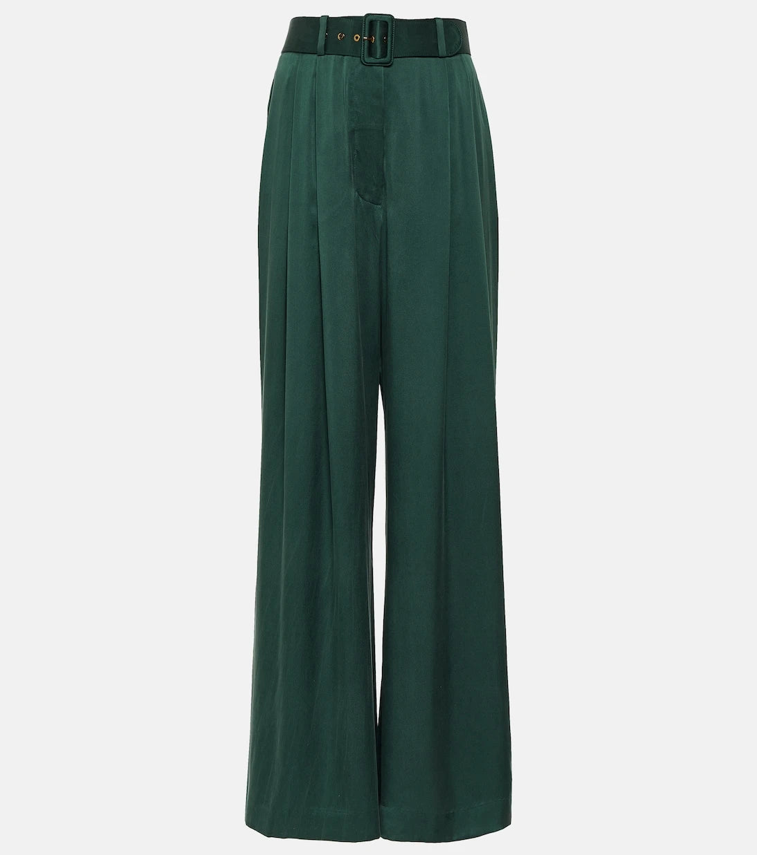 Zimmermann - Tuck silk satin wide-leg pants