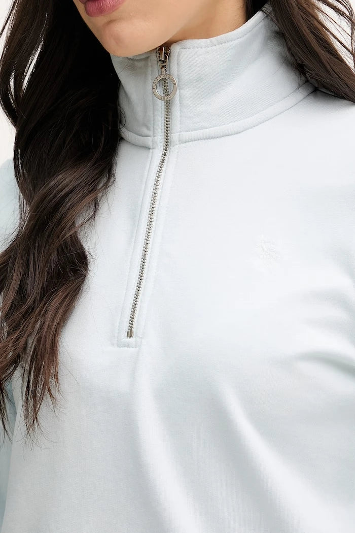 U.S. Polo Assn. суичър дамски с памук DHM LB Quarter Zip