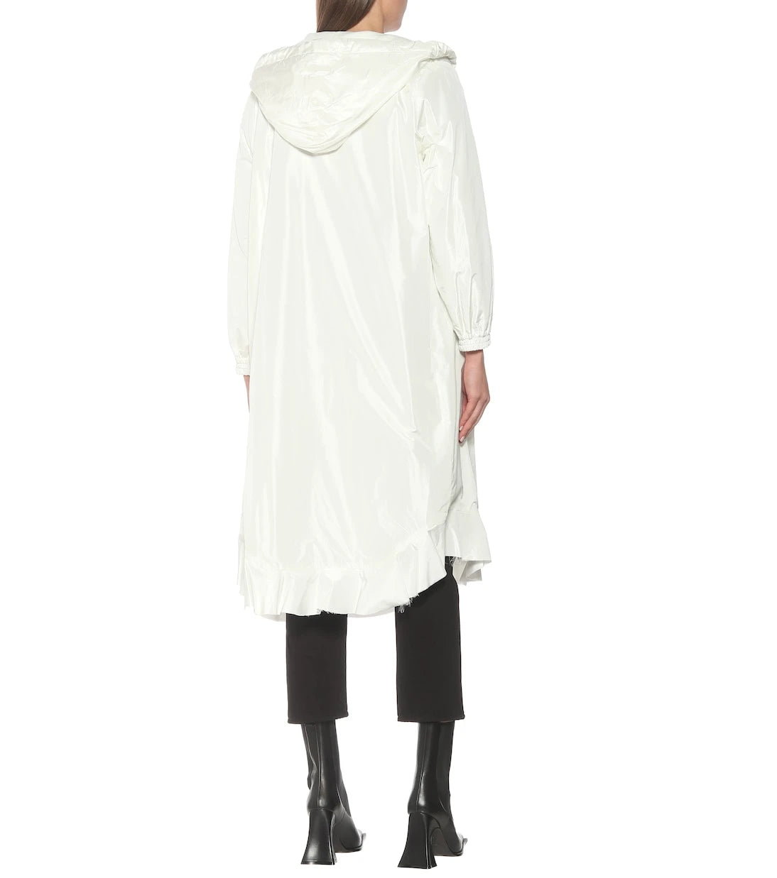 Undercover - Ruffle-trimmed silk satin coat