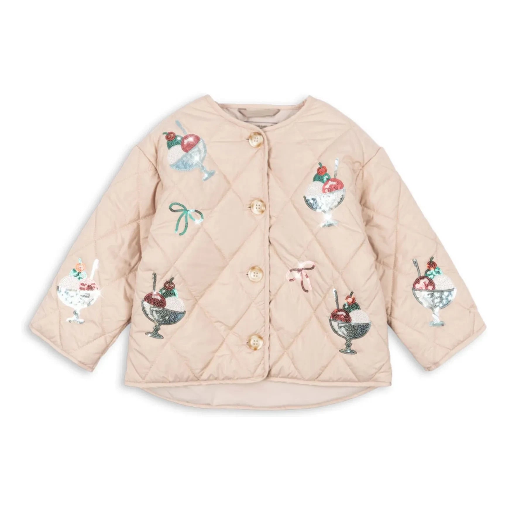 Konges Sløjd - Flora Glaces Sequins Quilted Jacket | Pale Pink