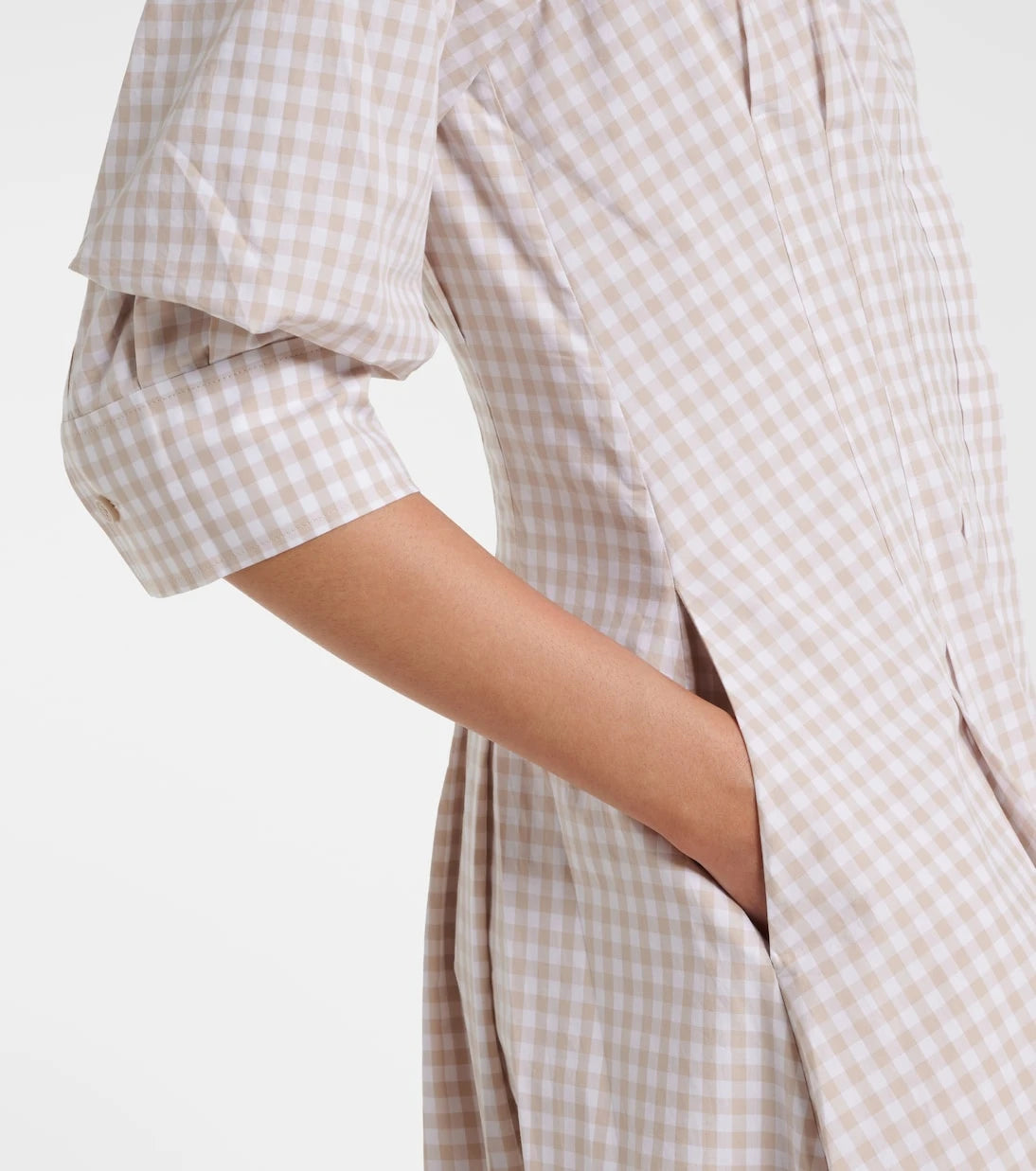 Simkhai - Jazz gingham cotton-blend shirt dress